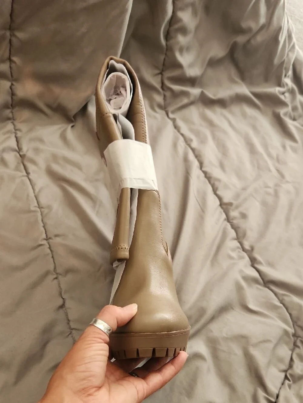 Guess Taupe Over-the-Knee Platform Boots